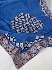 Ajrakh Patch Work Dupatta