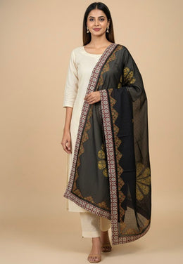 Ajrakh Patch Work Dupatta