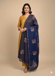 Ajrakh Patch Work Dupatta