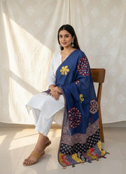 Ajrakh Patch Work Dupatta