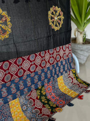 Ajrakh Patch Work Dupatta