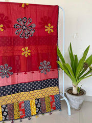 Ajrakh Patch Work Dupatta