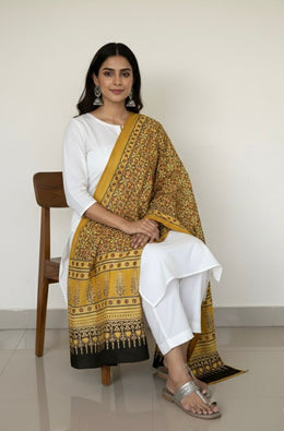 Rajasthani Ajrakh Mul Cotton Dupatta