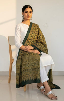 Rajasthani Ajrakh Mul Cotton Dupatta