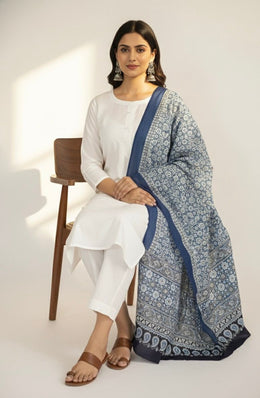 Rajasthani Ajrakh Mul Cotton Dupatta