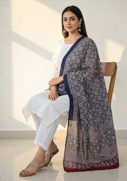 Rajasthani Ajrakh Mul Cotton Dupatta