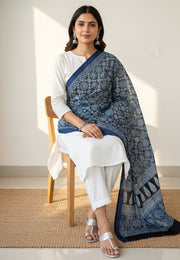 Rajasthani Ajrakh Mul Cotton Dupatta