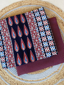 Ajrakh Unstitched Co-ord Set