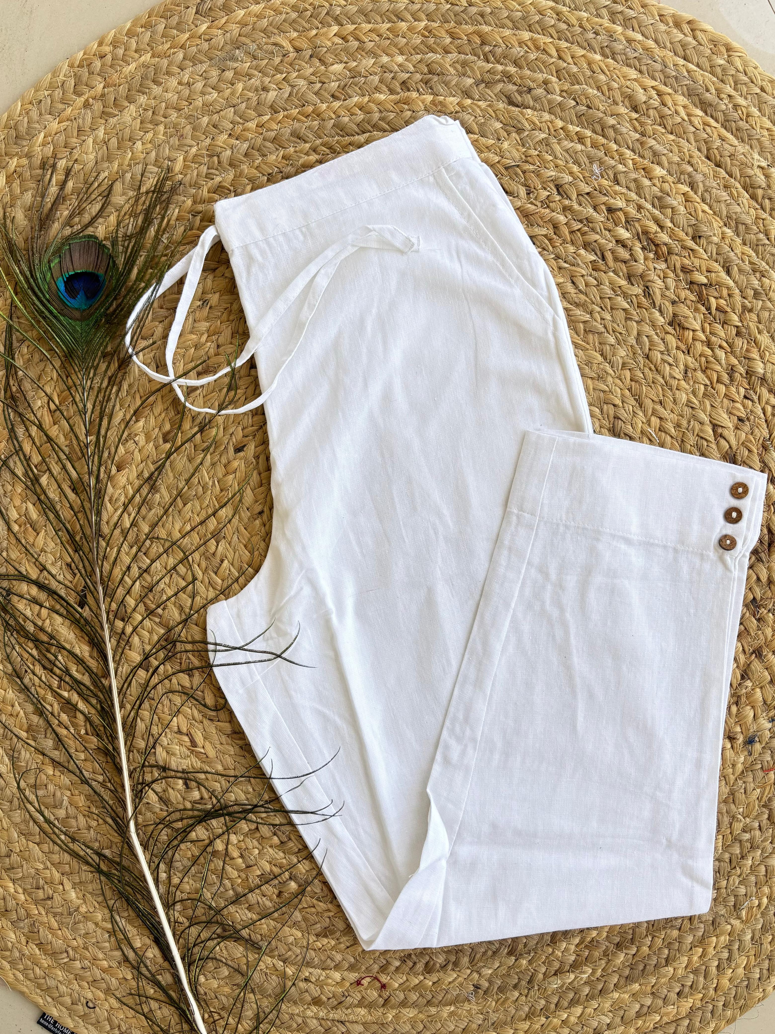 Cotton Pant in white